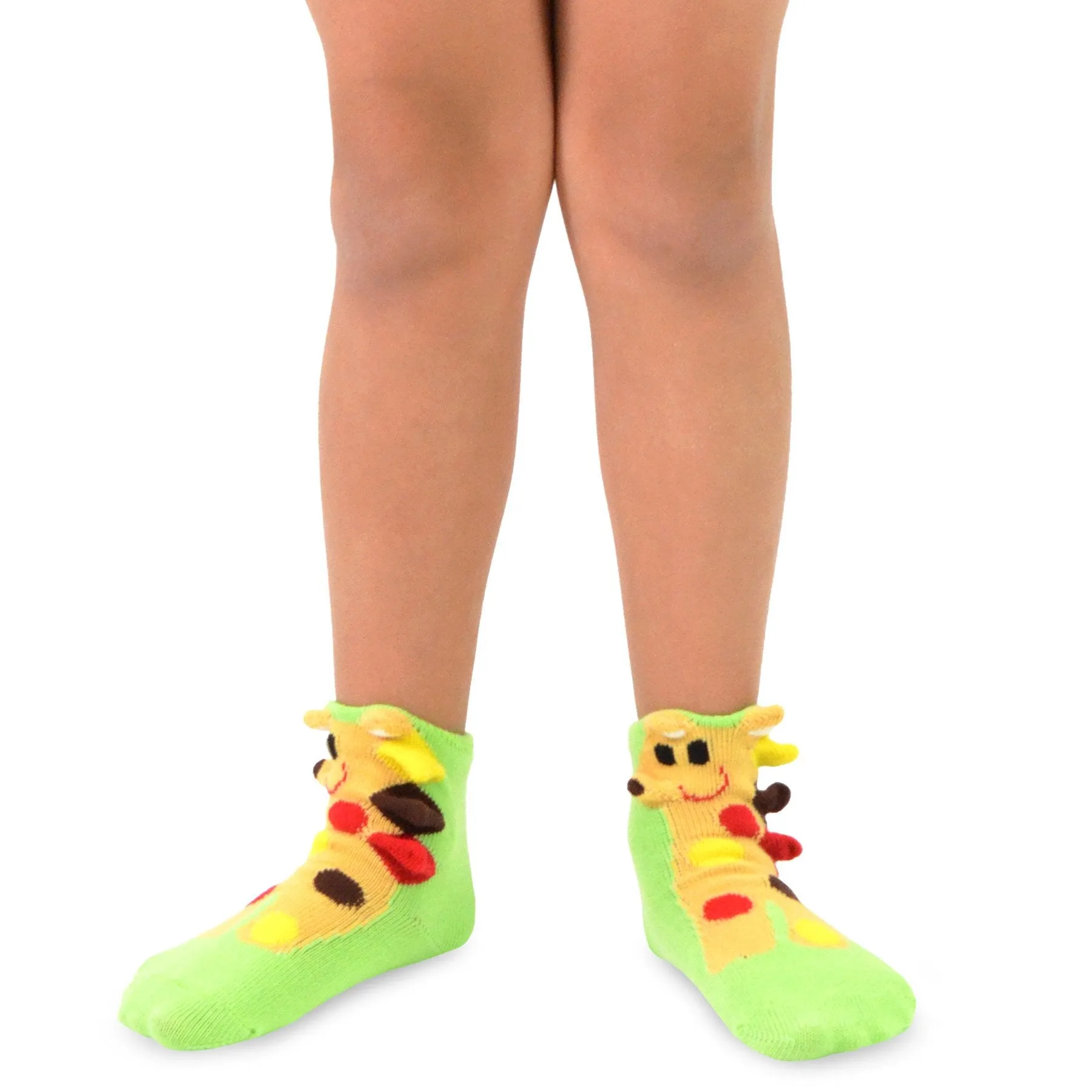 TeeHee Socks Kid's Giraffe Cotton Short Crew (K1512)