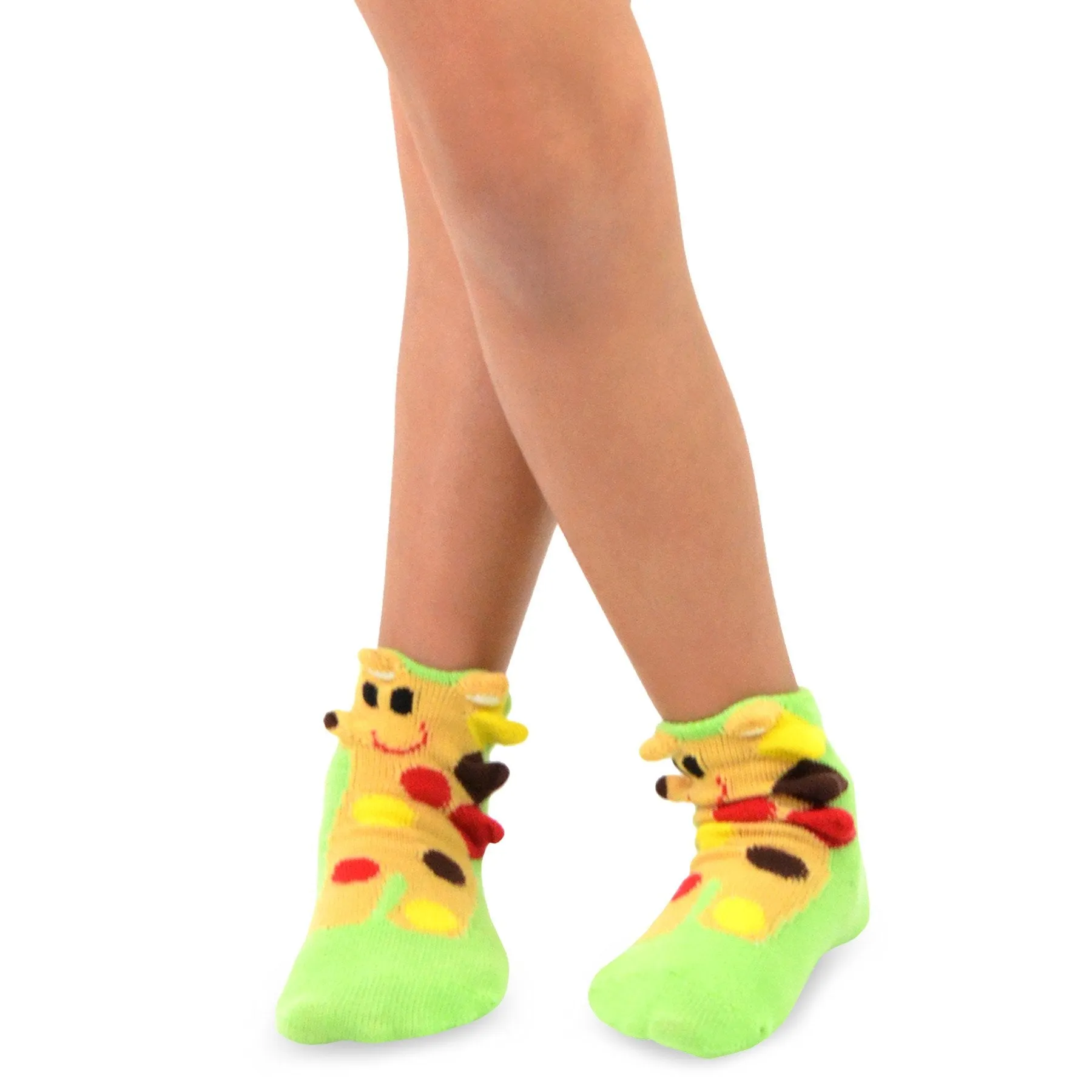 TeeHee Socks Kid's Giraffe Cotton Short Crew (K1512)