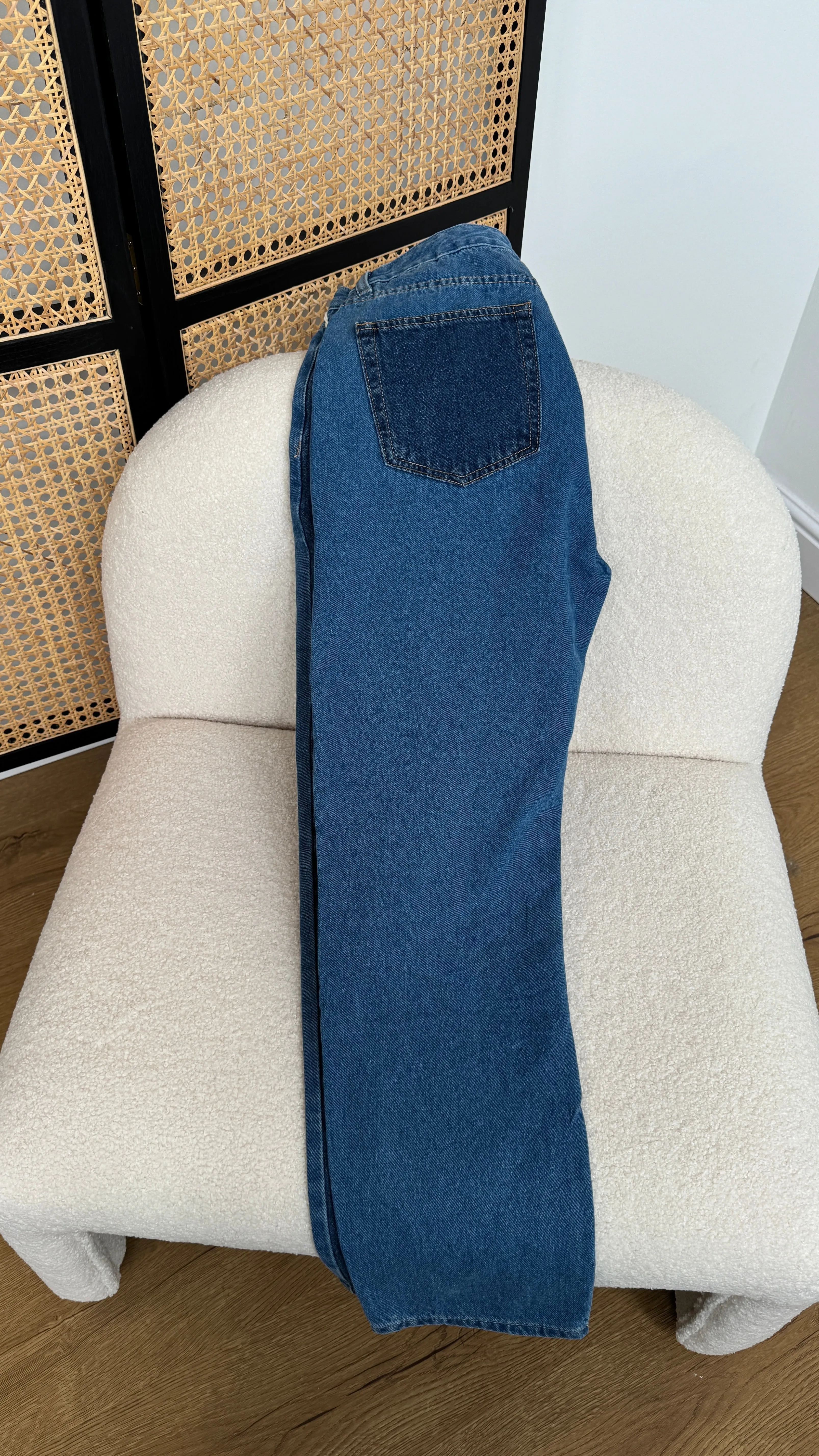 Two tone denim jeans