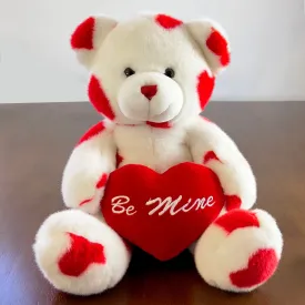 Valentine's Day Gift "Be Mine" Stuffed Plush Teddy Bear, Red-Hearts