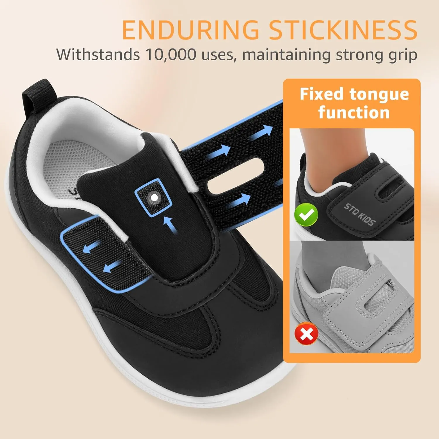 Wide Toe Box Toddler Shoes Zero Drop Boys Girls Barefoot Shoe Non-Slip Little Kids Sneakers for First Walking