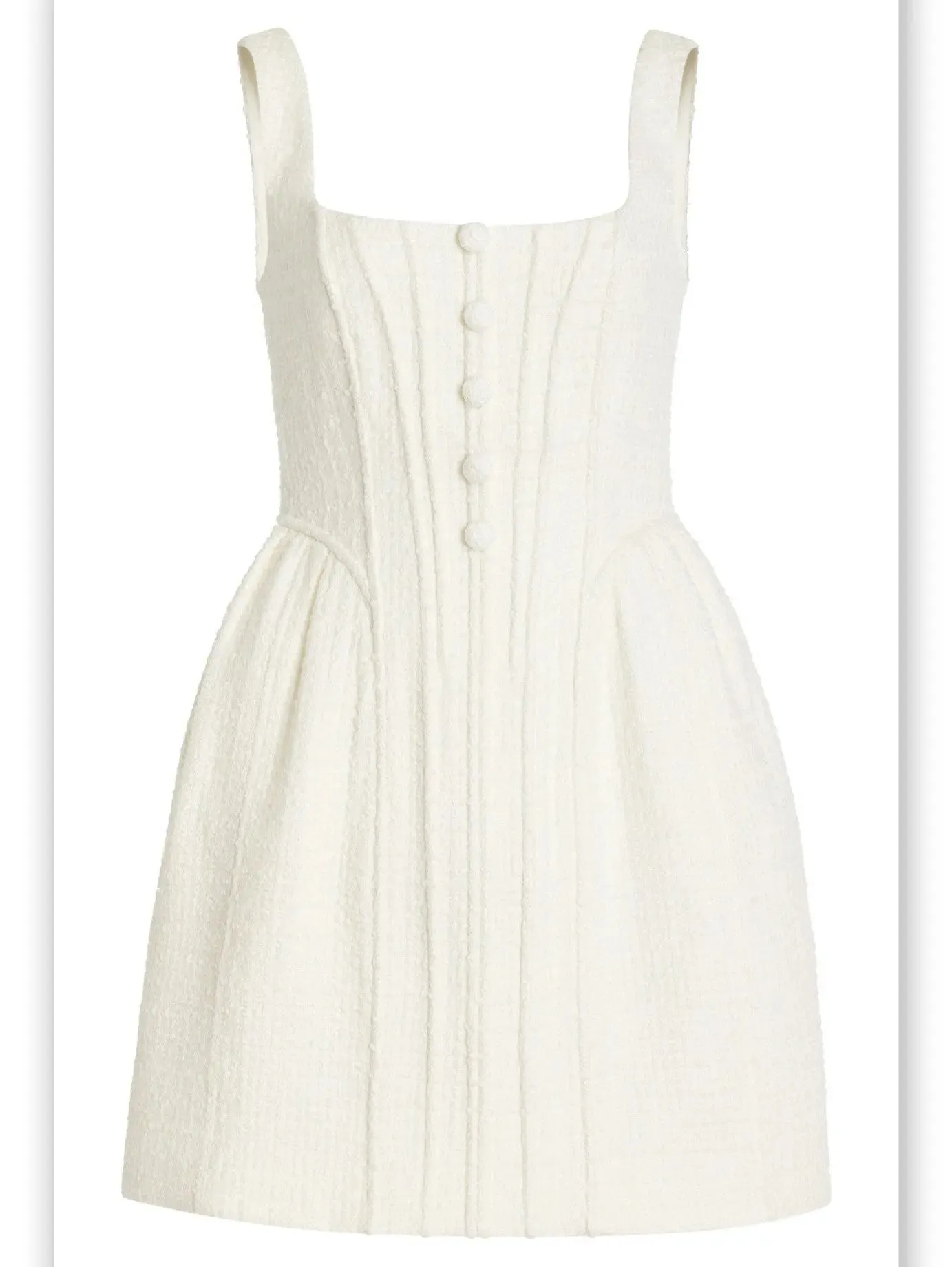 Women’s Boucle Tweed Peplum Mini Dress In White