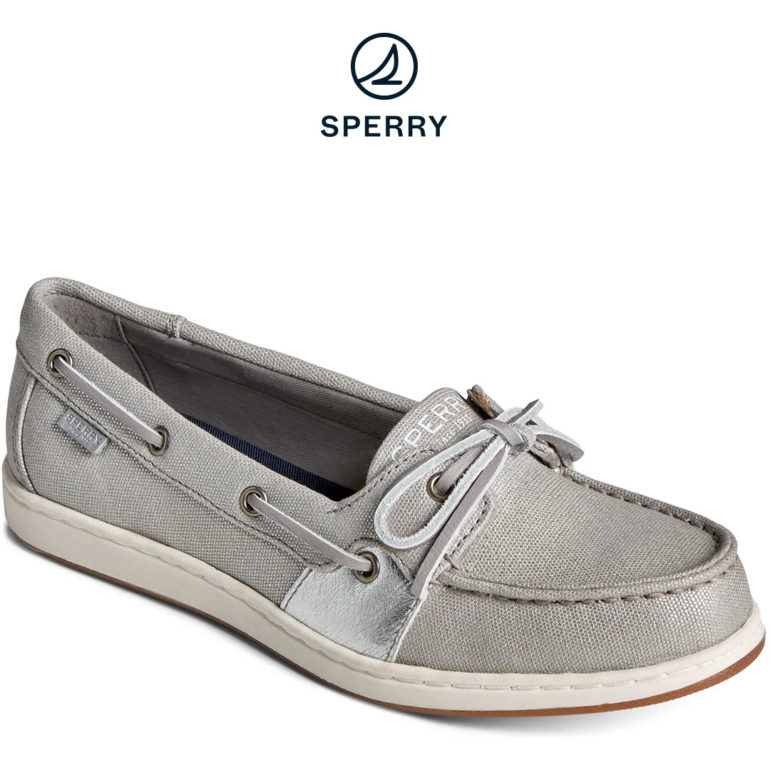 Women's Coatfish Metallic Canvas Seacycled Grey (STS88761)