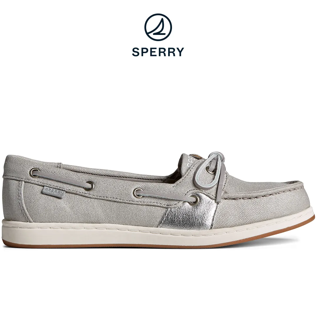 Women's Coatfish Metallic Canvas Seacycled Grey (STS88761)