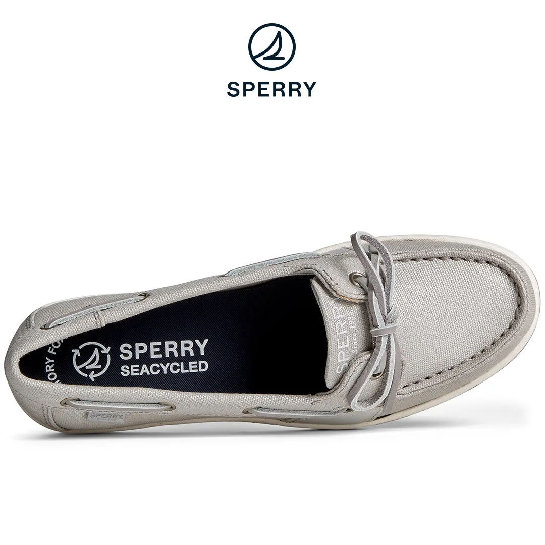 Women's Coatfish Metallic Canvas Seacycled Grey (STS88761)