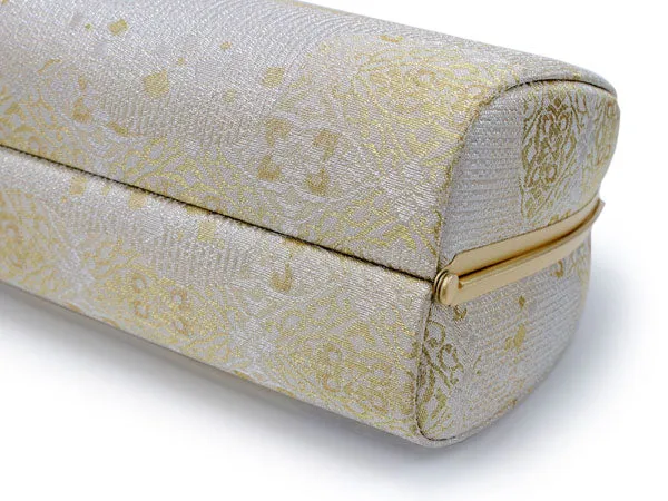 Women's Japanese kimono zori sandals and silk bag set for TEA ceremony【Gold, silver】