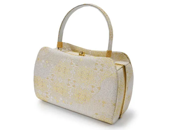 Women's Japanese kimono zori sandals and silk bag set for TEA ceremony【Gold, silver】