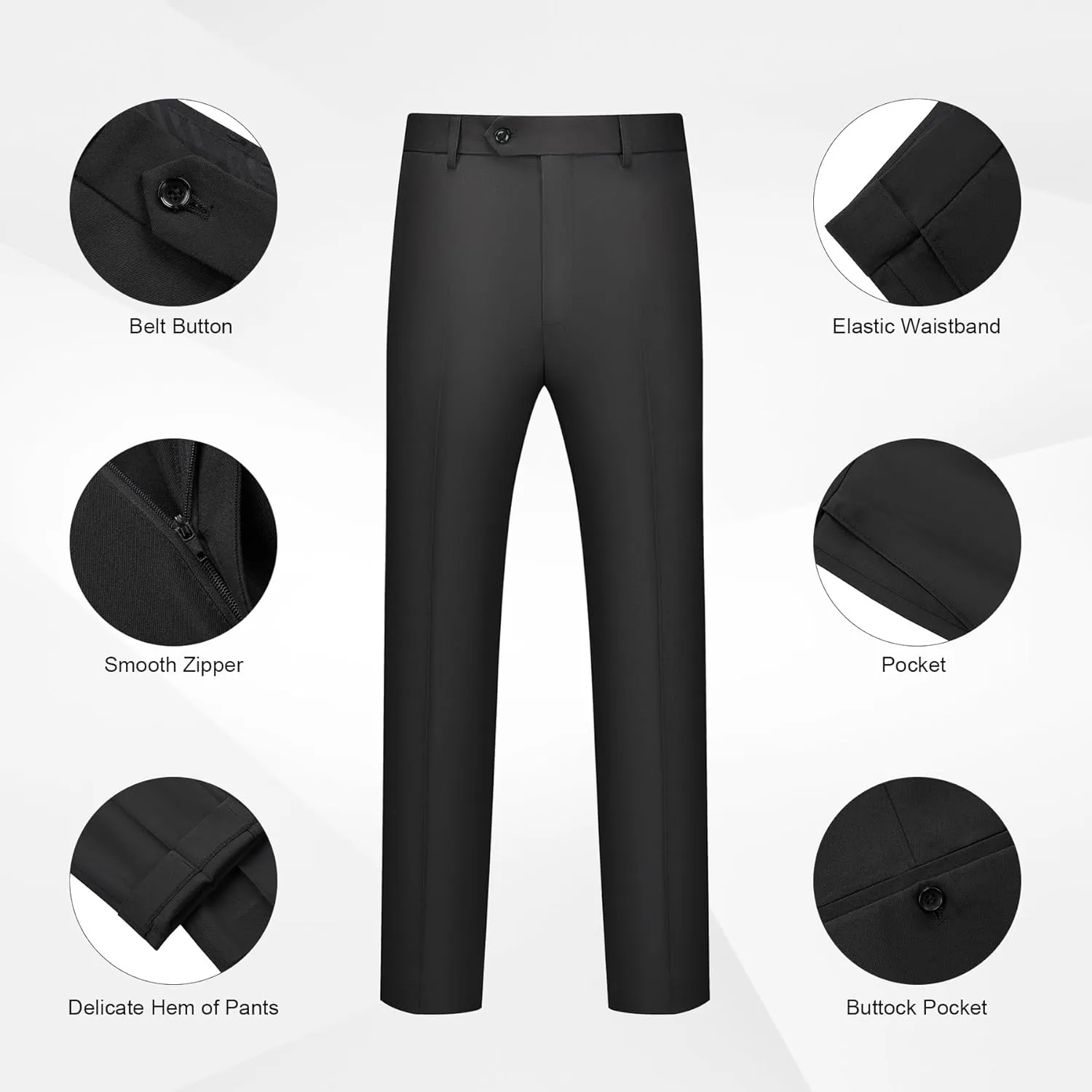 WULFUL Men's 2 Piece Slim Fit Suit Set One Button Blazer Jacket Pants Tuxedo Set for Party, Wedding and Business